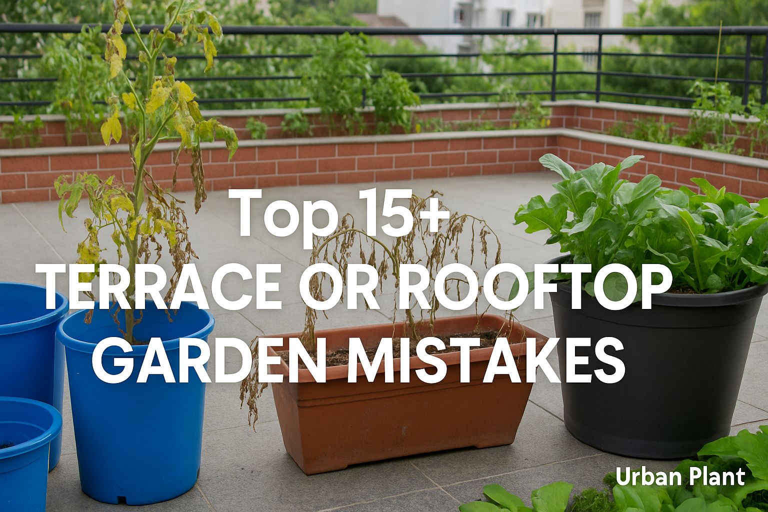 The top 15+ terrace or rooftop garden mistakes by Urban Plant.